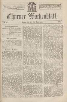 Thorner Wochenblatt. 1863, № 113 (24 September)