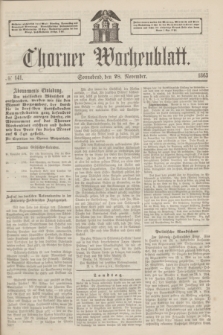 Thorner Wochenblatt. 1863, № 141 (28 November) + dod.