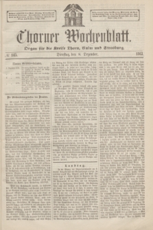 Thorner Wochenblatt : Organ für die Kreise Thorn, Culm und Strasburg. 1863, № 145 (8 Dezember) + dod.
