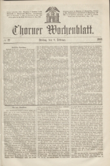 Thorner Wochenblatt. 1866, № 22 (9 Februar)