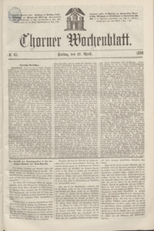 Thorner Wochenblatt. 1866, № 65 (27 April)