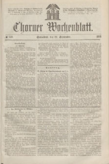 Thorner Wochenblatt. 1866, № 149 (22 September)