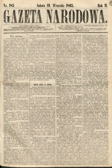 Gazeta Narodowa. 1863, nr 183