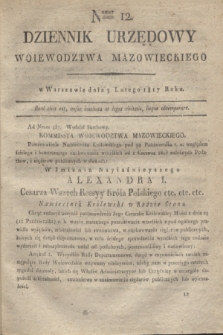 Dziennik Urzędowy Woiewodztwa Mazowieckiego. 1817, nr 12 (3 lutego) + dod.