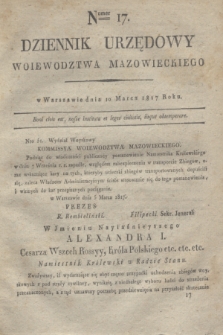 Dziennik Urzędowy Woiewodztwa Mazowieckiego. 1817, nr 17 (10 marca)