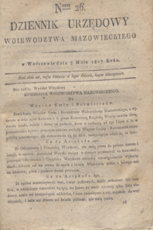 Dziennik Urzędowy Woiewodztwa Mazowieckiego. 1817, nr 26 (5 maja)
