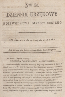 Dziennik Urzędowy Woiewodztwa Mazowieckiego. 1817, nr 50 (18 sierpnia)