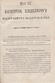 Dziennik Urzędowy Woiewodztwa Mazowieckiego. 1818, nr 83 (2 lutego) + dod.