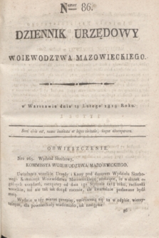 Dziennik Urzędowy Woiewodztwa Mazowieckiego. 1818, nr 86 (18 lutego)