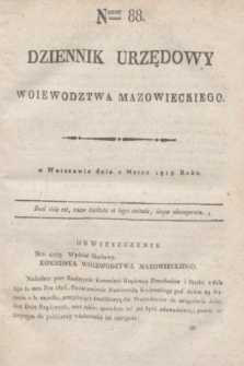 Dziennik Urzędowy Woiewodztwa Mazowieckiego. 1818, nr 88 (2 marca)