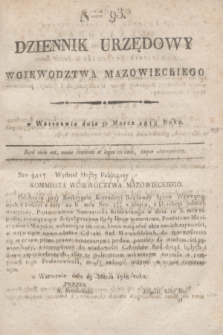 Dziennik Urzędowy Woiewodztwa Mazowieckiego. 1818, nr 93 (30 marca)