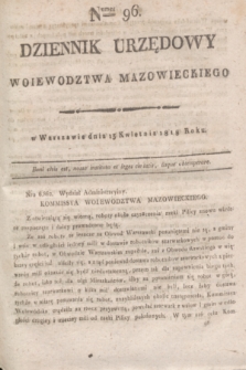 Dziennik Urzędowy Woiewodztwa Mazowieckiego. 1818, nr 96 (13 kwietnia)