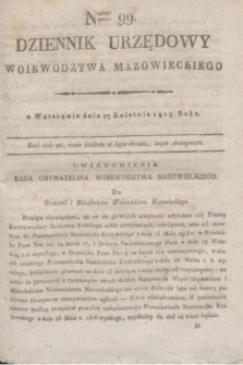 Dziennik Urzędowy Woiewodztwa Mazowieckiego. 1818, nr 99 (27 kwietnia)