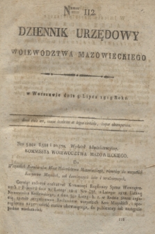Dziennik Urzędowy Woiewodztwa Mazowieckiego. 1818, nr 112 (8 lipca) + dod.