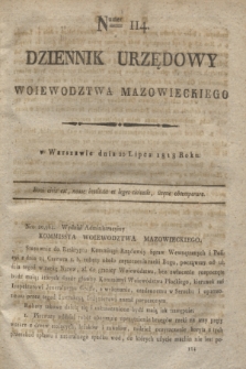 Dziennik Urzędowy Woiewodztwa Mazowieckiego. 1818, nr 114 (20 lipca) + dod.