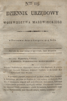 Dziennik Urzędowy Woiewodztwa Mazowieckiego. 1818, nr 119 (17 sierpnia) + dod.