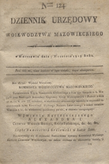 Dziennik Urzędowy Woiewodztwa Mazowieckiego. 1818, nr 124 (7 września) + dod.