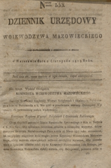 Dziennik Urzędowy Woiewodztwa Mazowieckiego. 1818, nr 135 (2 listopada) + dod.