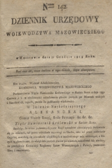 Dziennik Urzędowy Woiewodztwa Mazowieckiego. 1818, nr 142 (21 grudnia) + dod.