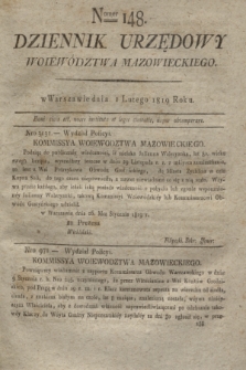 Dziennik Urzędowy Woiewództwa Mazowieckiego. 1819, nr 148 (1 lutego)