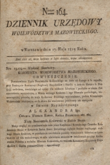 Dziennik Urzędowy Woiewództwa Mazowieckiego. 1819, nr 164 (17 maja) + dod.
