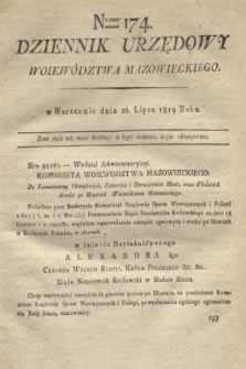 Dziennik Urzędowy Woiewództwa Mazowieckiego. 1819, nr 174 (26 lipca) + dod.