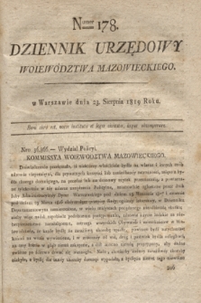 Dziennik Urzędowy Woiewództwa Mazowieckiego. 1819, nr 178 (23 sierpnia)