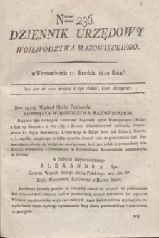 Dziennik Urzędowy Województwa Mazowieckiego. 1820, nr 236 (11 września) + dod.