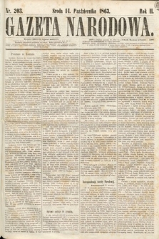 Gazeta Narodowa. 1863, nr 203