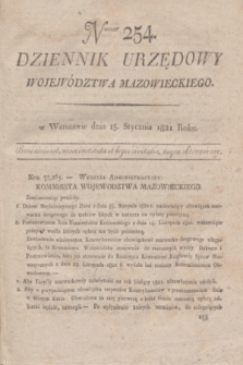 Dziennik Urzędowy Województwa Mazowieckiego. 1821, nr 254 (15 stycznia) + dod.