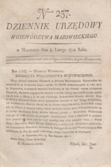 Dziennik Urzędowy Województwa Mazowieckiego. 1821, nr 257 (5 lutego) + dod.