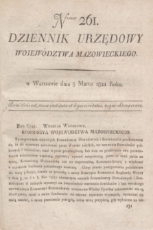 Dziennik Urzędowy Województwa Mazowieckiego. 1821, nr 261 (5 marca) + dod.