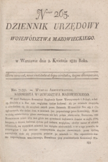 Dziennik Urzędowy Województwa Mazowieckiego. 1821, nr 265 (2 kwietnia) + dod.