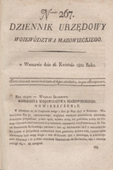 Dziennik Urzędowy Województwa Mazowieckiego. 1821, nr 267 (16 kwietnia) + dod.