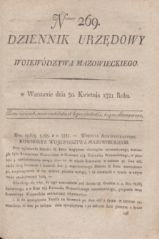 Dziennik Urzędowy Województwa Mazowieckiego. 1821, nr 269 (30 kwietnia) + dod.