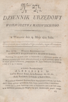 Dziennik Urzędowy Województwa Mazowieckiego. 1821, nr 271 (14 maja) + dod.