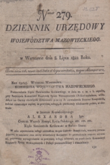 Dziennik Urzędowy Województwa Mazowieckiego. 1821, nr 279 (2 lipca) + dod.