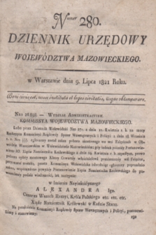 Dziennik Urzędowy Województwa Mazowieckiego. 1821, nr 280 (9 lipca 1821) + dod.