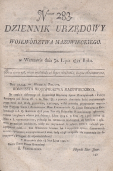 Dziennik Urzędowy Województwa Mazowieckiego. 1821, nr 283 (30 lipca) + dod.