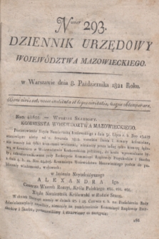Dziennik Urzędowy Województwa Mazowieckiego. 1821, nr 293 (8 października) + dod.