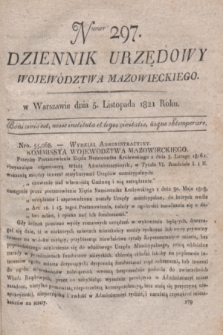 Dziennik Urzędowy Województwa Mazowieckiego. 1821, nr 297 (5 listopada) + dod.