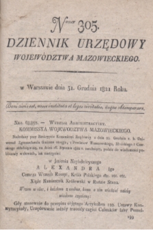 Dziennik Urzędowy Województwa Mazowieckiego. 1821, nr 305 (31 grudnia) + dod.