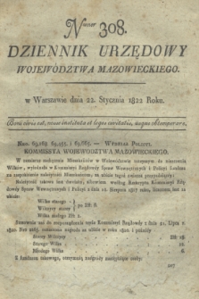 Dziennik Urzędowy Województwa Mazowieckiego. 1822, nr 308 (22 stycznia) + dod.