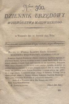 Dziennik Urzędowy Województwa Mazowieckiego. 1823, nr 360 (20 stycznia) + dod.