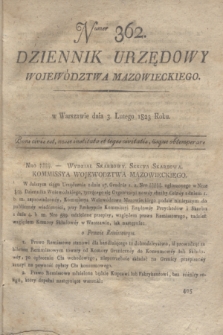 Dziennik Urzędowy Województwa Mazowieckiego. 1823, nr 362 (3 lutego) + dod.