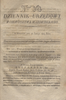 Dziennik Urzędowy Województwa Mazowieckiego. 1823, nr 363 (10 lutego) + dod.