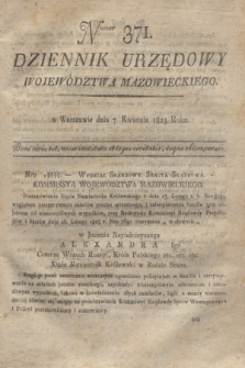 Dziennik Urzędowy Województwa Mazowieckiego. 1823, nr 371 (7 kwietnia) + dod.