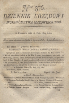 Dziennik Urzędowy Województwa Mazowieckiego. 1823, nr 376 (12 maja) + dod.