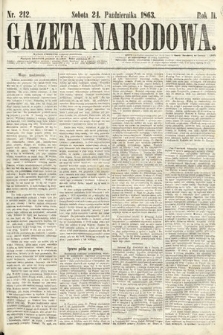 Gazeta Narodowa. 1863, nr 212