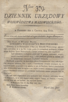 Dziennik Urzędowy Województwa Mazowieckiego. 1823, nr 379 (2 czerwca) + dod.